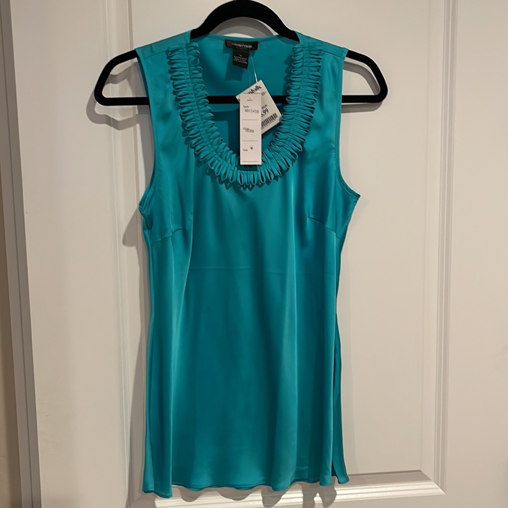 NWT Spense Sleeveless Teal Silky Top